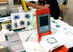 Gocco machine with printed octopus design