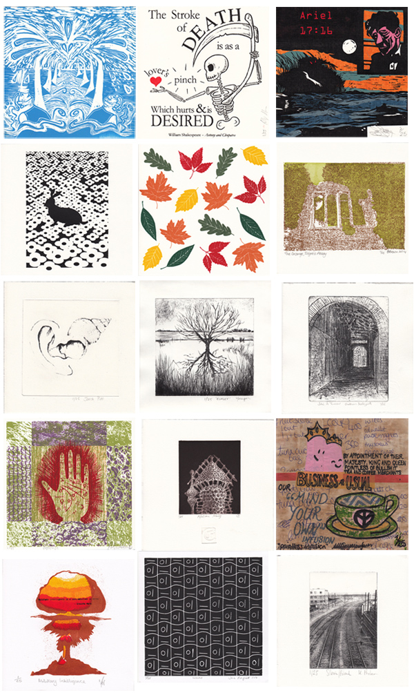 Prints for 20:20 by artists at Medway Fine Printmakers