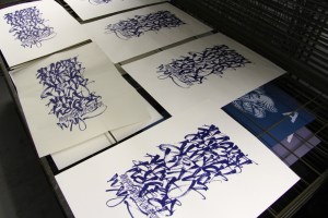calligraphy screen print