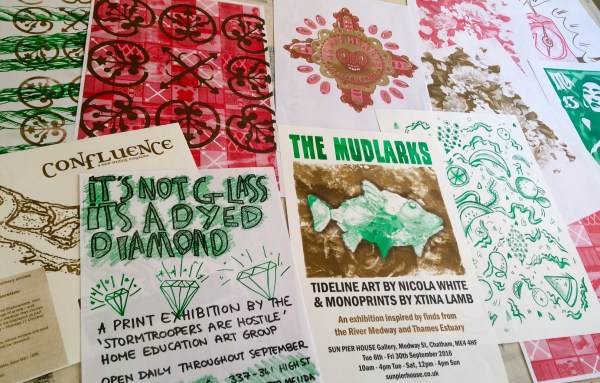 Selection of posters and artworks created with the Risograph machine